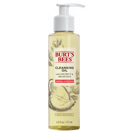 Burt's Bees 100% Natural Facial Cleansing Oil for Normal to Dry Skin, 6