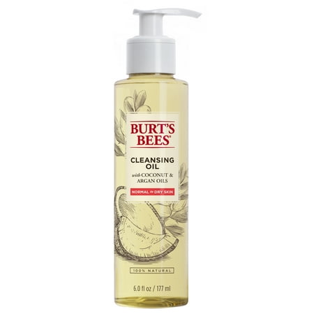 - Burt's Bees 100% Natural Facial Cleansing Oil for Normal to Dry Skin, 6 Ounces