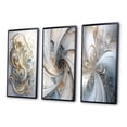 thumbnail image 3 of Designart "Fractal Spiral of Cosmic Harmony V" Fractals Framed Wall Art Set Of 3 - Blue Transitional Frame Gallery Wall Set For Home Decor, 3 of 6