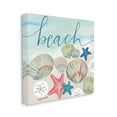 thumbnail image 2 of Stupell Industries Beach Calligraphy Seashells Clams Starfish Ocean Foam Canvas Wall Art, 24 x 24, Design by Katie Doucette, 2 of 5