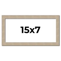 15x7 Frame Grey Solid Wood Picture Frame Width 1 Inches | Interior Frame Depth 0.5 Inches |