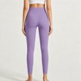 thumbnail image 5 of Ovbmpzd Ladies Yoga Pants for Women Slim-Leg Petite Purple Leggings Casual High Waist Long Leggings,M, 5 of 6