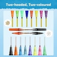 thumbnail image 3 of 16 Colors Glitter Outline Marker Pens Dual-Tip Silver Gold Metallic Outline Pens Quick Dry Outline Markers for Students Scrapbooks, 3 of 5