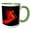 Green/White, variant on 3drose, Italy, Sicily, Mt Etna, Volcano Lava - Eu16 Rer0011 - Ric Ergenbright, 15oz Two-tone Yellow Mug