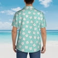 thumbnail image 4 of Pofeuu Cartoon Teeth1 Print Hawaiian Shirt for Men Sleeves Casual Button Down Summer Beach Dress Shirts T-Shirts,X-Large, 4 of 7