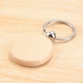 thumbnail image 6 of 100Pieces Wooden Keychain Blanks Round Wood Engraving Blanks Unfinished Wooden Key Ring Key Tag B, 6 of 6