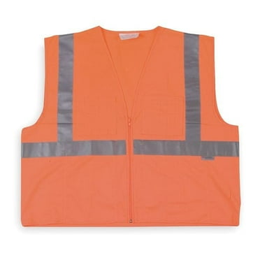 Condor High Visibility Vest,Class 2,5XL,Orange 5NVE8