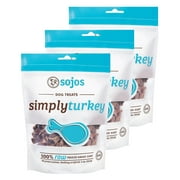 Sojos Simply Turkey Freeze-Dried Dog Treats 4 oz 3 Pack