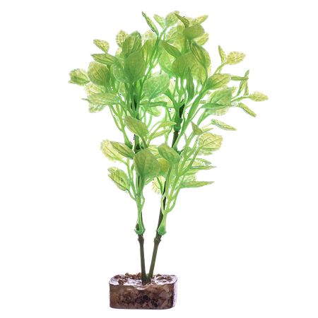 UPC: 0046798780281 | GloFish Plant Aquarium Décor Green and Yellow Medium Fluorescent Under Blue LED Light