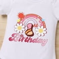 thumbnail image 2 of IBTOM CASTLE Baby Girls Boho Rainbow Sun 1st Birthday Outfit Romper Tutu Skirt Headband 3PCS Clothes Set for Cake Smash Photo Prop, 2 of 8
