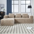 thumbnail image 4 of Villeston Modular Sectional Sofa, Chenille L-shaped Sofa with Chaise longue, Equipped with Side Pockets for Living Room,Khaki, 4 of 7