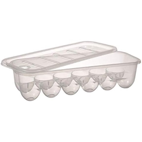 Crystal Clear Fridge Egg Tray: Stackable 12-Egg Holder - Transparent, Spill-Proof Storage for Fresh, Organized Essentials!