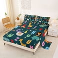thumbnail image 2 of Erosebridal Cute Sheep Giraffe Bed Sheets For Boys,Jungle Animal Dinosaur King Sheets For Dino Lover 4pcs, 2 of 6