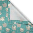 thumbnail image 3 of Ambesonne Bear Kitchen Curtains, Funny Animals and Bees, 55"x39", Turquoise Tan and Beige, 3 of 3