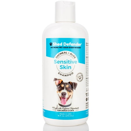 UPC: 0819026021872 | Shed Defender Sensitive Skin Dog Shampoo – Veterinarian Recommended  Natural Plant Based Ingredients Oatmeal  Aloe & Vitamin E  Dry  Itchy Skin  Allergies  Hot Spots  Hypoallergenic  16 oz.