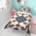 thumbnail image 4 of Blue and Beige Modern Art Geometric Duvet Cover and Pillowcase Set for Single Bedding, Bedroom Accessories for Kids Teens, 4 of 5