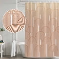 thumbnail image 5 of Orange Ombre Shower Curtain, Waterproof Shower Curtains for Bathroom, Farmhouse Stripes Modern Abstract Art Washable Fabric Bathtub Curtain Set Bath Decor with 12 Hooks 72"x78", 5 of 8