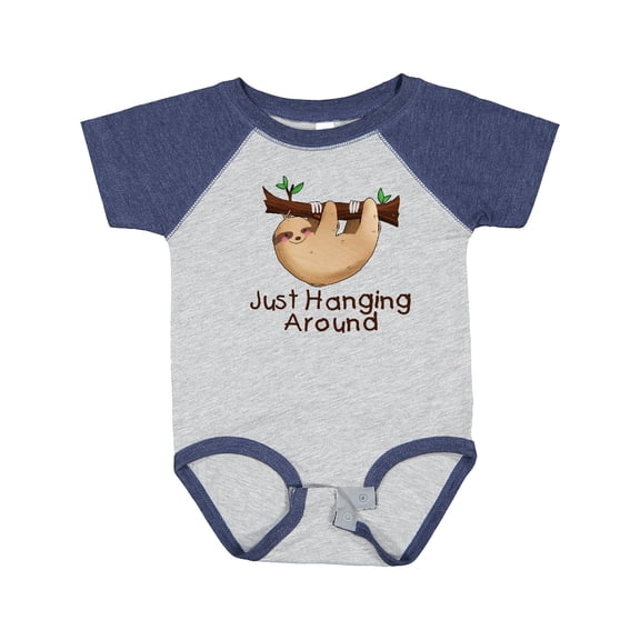 Inktastic Just Hanging Around with Cute Sloth Boys or Girls Baby Bodysuit