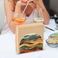 thumbnail image 3 of Yayeee Napkin Holder for Table Set of 2 Kitchen Paper Tissue Organization, Abstract Wavy Landscape, 3 of 8