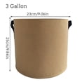 thumbnail image 2 of Billuyoard Bolsas para cultivo de plantas de jardín de 1/2/3/5/7 galones, maceta para flores y verduras, maceta para jardín de patatas, bolsa para cultivo Jardín y Patio Camello (3 galones) 25D*23H Billuyoard HA004268-08, 2 of 6