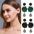 thumbnail image 1 of Pendientes para mujer, regalos para mujer, pendientes de flores, temperamento femenino, pendientes largos de cristal, pendientes, pendientes, 1 of 4