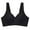 Black, variant on Women's Comfortable Adjustable Steel Ring V Neck T Shirt Bra