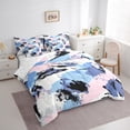 thumbnail image 3 of Homewish Abstract Gradient Bedding Comforter Set 7 Pieces for Children Teens Adults,Vintage Aesthetic Full Bedding Set Lightweight,Graffiti Splash Fitted Sheet Flat Sheet,Breathable Home Decor, 3 of 8