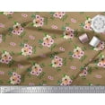 thumbnail image 3 of Soimoi Polyester Crepe Fabric Leaves & Wild Flower Floral Print Fabric by Yard 42 Inch Wide, 3 of 3