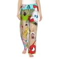thumbnail image 2 of Lsque Pikmin Print Women's Pajama Pants, Lounge Pant - Comfortable Home Wear,Elastic Waistband, Stylish Design-Small, 2 of 9
