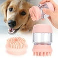 thumbnail image 5 of Herramienta de baño multifunción para perros y gatos, cepillo de silicona para masaje con cabeza, cómodo masajeador, herramienta de ducha, limpieza, lavado, accesorios de baño, color rosa, 5 of 5