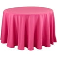 thumbnail image 2 of Fennco Styles Classic Everyday Design Solid Color Tablecloth 132" Round - Fuchsia Table Cover for Home Décor, Baquets, Family Gathering and Special Occasion, 2 of 3