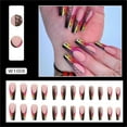thumbnail image 3 of Halloween Artificial Nails Set Gradient Spider Web Print Long False Nail Full Cover Nail Tips for Women Manicure Kit, 3 of 6