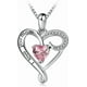 thumbnail image 1 of Mother's Birthday Gift I Love You Mom S925 Sterling Silver Heart Pendant Necklace, 1 of 4