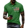 thumbnail image 2 of Evdexr Independence Day Polo Shirts for Men Patriotic Short Sleeve Shirts 4th Of July Button Down Red Blue and White Tops 1776 2026 Big and Tall Golf T Shirts Green 4XL, 2 of 4