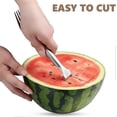 thumbnail image 5 of 2pcs Watermelon Fork Slicer Cutter, 2-in-1 Summer Watermelon Cutting Artifact, Stainless Steel Fruit Forks Slicer Knife for Family Parties Camping, 5 of 5