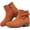 Brown, variant on Women's Ankle Booties Suede Low Block Heel Casual Short Boots with Side Zipper