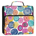 thumbnail image 2 of ALAZA Zipper Binder Texture Circle 3 Ring Trapper Keeper File Folder Organizer Bag, 2 of 8