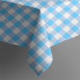 thumbnail image 5 of Blue and White Checkered Pattern Square Tablecloth, Waterproof Wipeable Spillproof Washable Table Cover for Home Kitchen Party and Daily Decor 52"x52", 5 of 6
