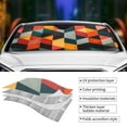 thumbnail image 5 of Fuzoiu Geometric Cube Pattern Art Print Car Windshield Sun Shade,Block Uv Rays Sunshade,Foldable Front Window Sun Visor Protector for Car,SUV,Truck-Keep Vehicle Cool-Geometric Cube Pattern Art, 5 of 8