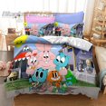 thumbnail image 1 of Juego de cama con estampado 3D de Gumball, el asombroso mundo, funda de edredón Darwin Anais, tamaño king, queen y twin para decoración de dormitorio, 1 of 8