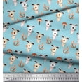 thumbnail image 3 of Soimoi Tissu Poly Georgette Motif Champignon et Chien pour Enfants Tissu de Couture au Mètre 52 Pouces de Large, 3 of 3
