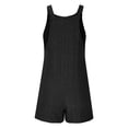 thumbnail image 4 of PXLKNZH Maternity Casual Suspender Jumpsuit Women's Summer Loose Cotton Linen Maternity Overalls Pants High Waist Pregnancy Tank Romper with Pockets Black,L, 4 of 6