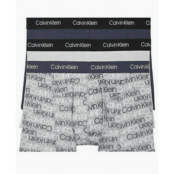 Calvin Klein NP2167O900 Men's Multicolor Stretch 3-Pack Trunk Underwear UW205 (XL)