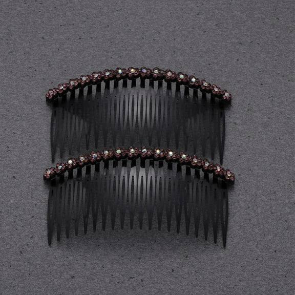 UPOUART 6 Pieces French Hair Comb Clips with Rhinestones Bridal Hair Jewelry Decorative Plastic Wedding Accessories