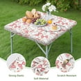 thumbnail image 4 of Pink Baseballs with Bows Pattern Square Fitted Tablecloth with Elastic Edge,Square Table Cover,Washable Elastic Table Cover for Home Kitchen Party Decor 34"x34", 4 of 6