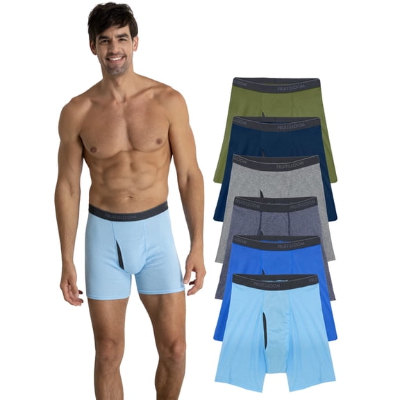 Fruit of the Loom Men's CoolZone Boxer Briefs, Moisture‑Wicking, Mesh Fly, No Ride Up, Multipacks, Sizes S-3XL