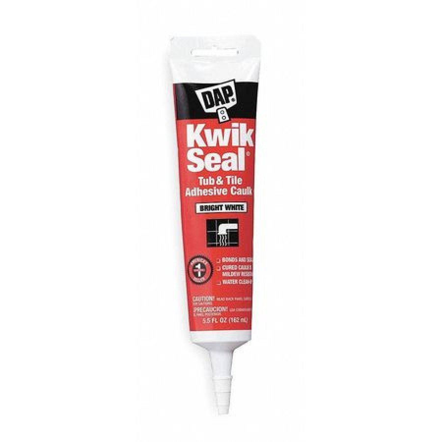 DAP Kwik Seal Kitchen & Bath Adhesive Caulk, Clear 5.5 oz