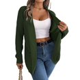 thumbnail image 3 of Women Fashion Autumn Winter Rope Cardigan Sweater Long Sleeve Solid Color, 3 of 8