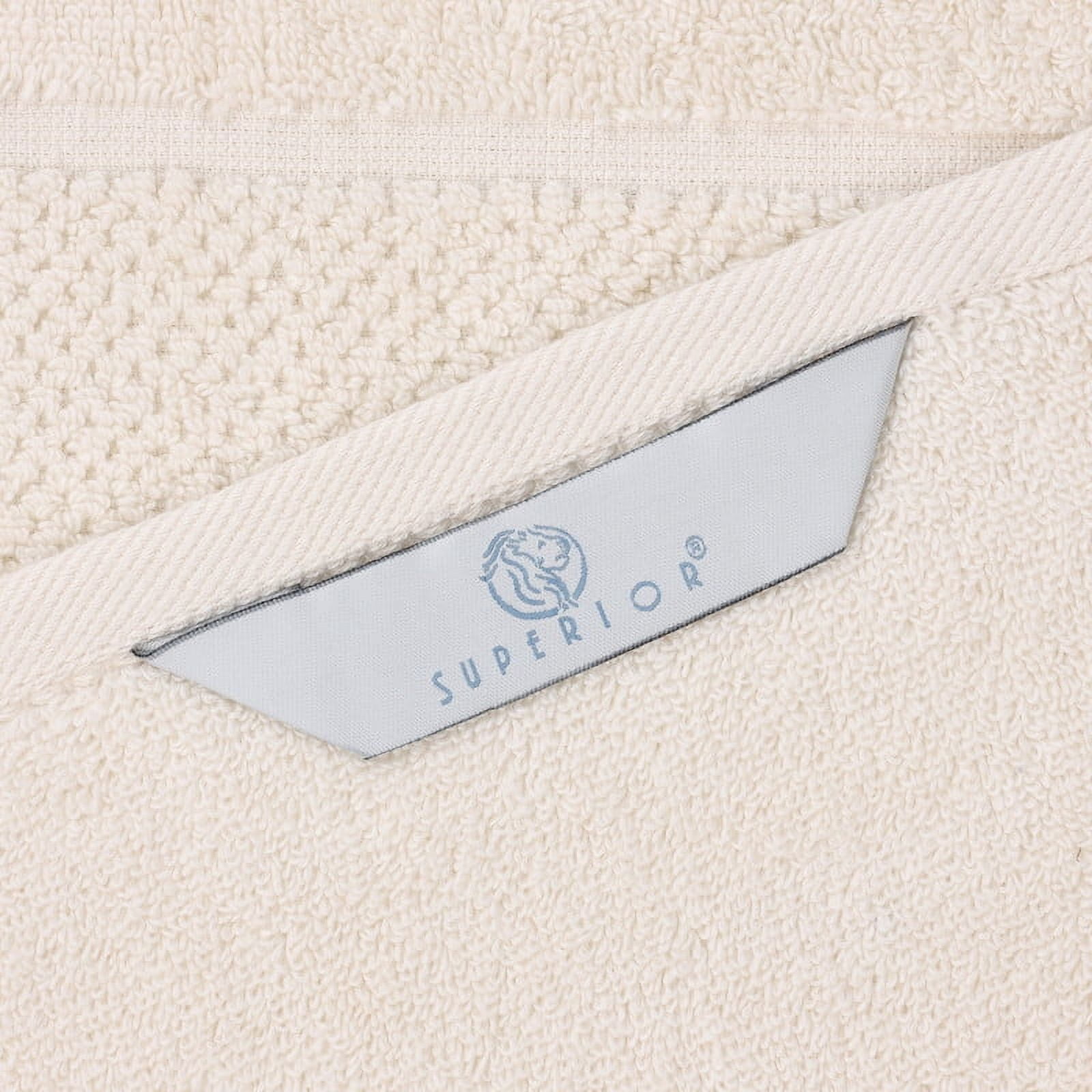 Superior Mile Smart Twist Cotton Medium Weight Bath Towels, Set of 2, Ultra Absorbant Towels, Ivory