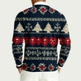 thumbnail image 4 of Homeyce Mens Ugly Christmas Sweater Crewneck Ribbed Soft Knitted Sweaters Colorful and Funny Casual Loose Fit Ugly Funny Pullover Long Sleeve Christmas Pattern Xmas Pullover Tops,Blue 4XL, 4 of 6